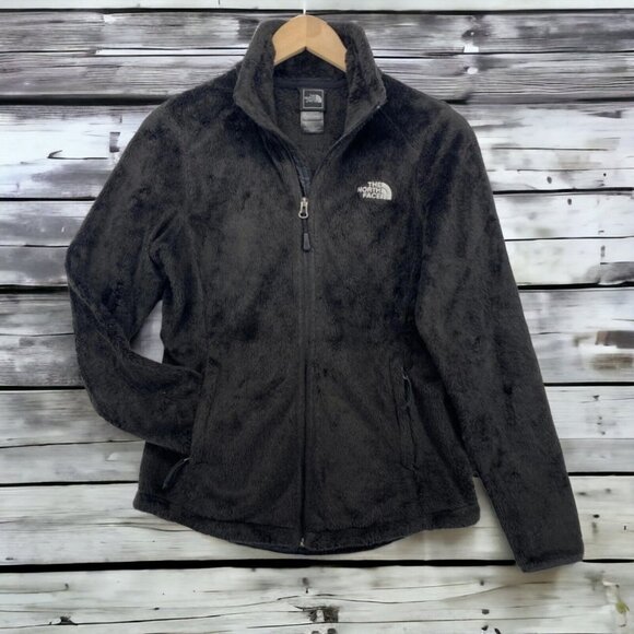 THE NORTH FACE Jacket Women S Sherpa Fleece Full Zip Mock Neck Long Sleeve Black - Picture 9 of 9